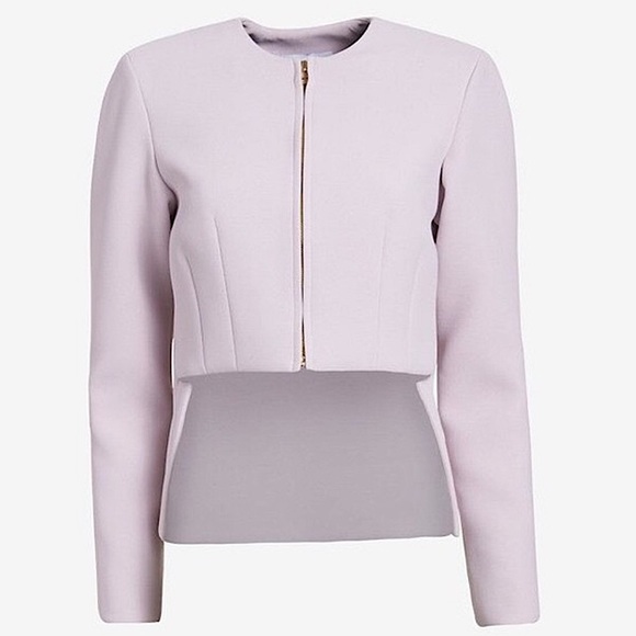 NWOT Derek Lam 10 Crosby lilac Hi-Lo zip jacket - Picture 1 of 10